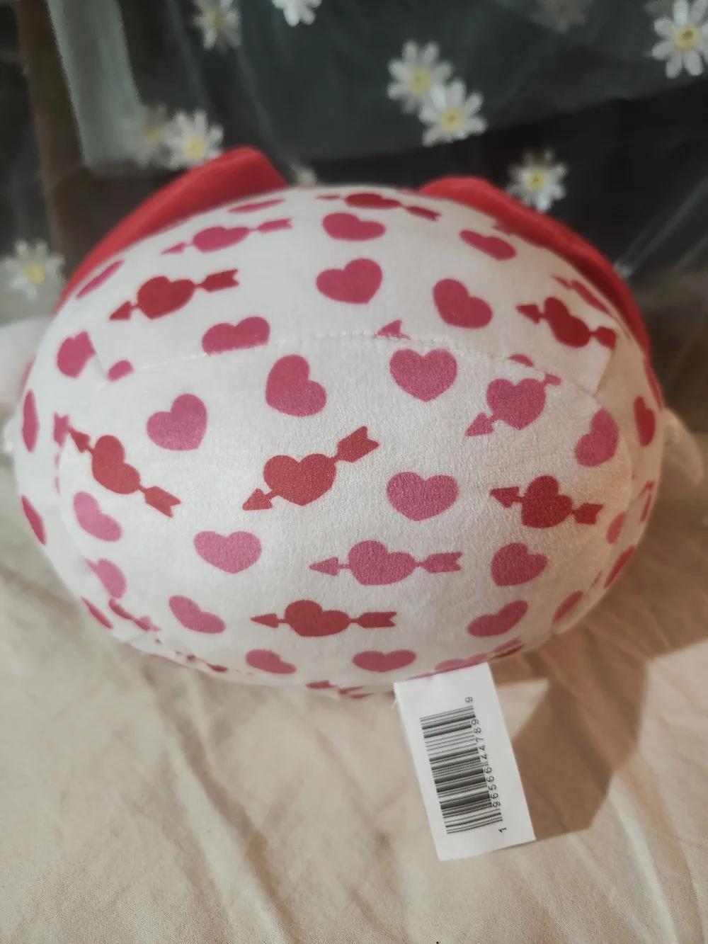 Squishmallow Cinnamonroll Valentine's Pink & White Heart Plush